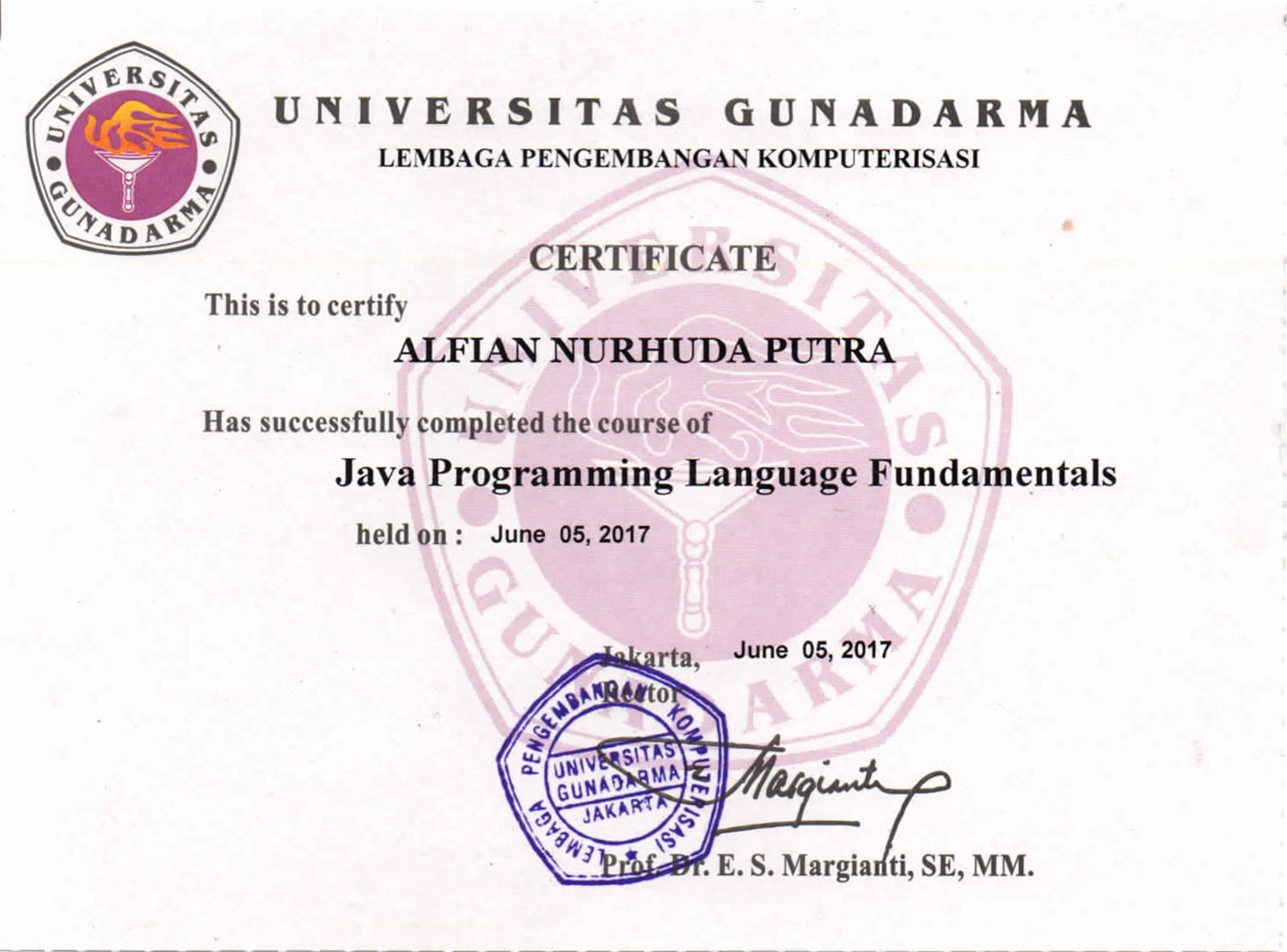 Certificate 1